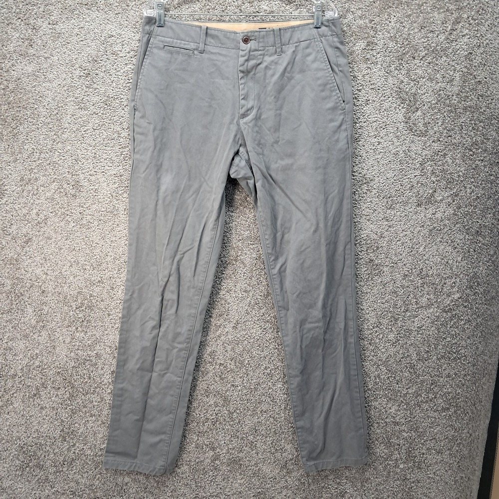 Gap Lived-In Slim Chino Pants Mens 34x34 Gray Cotton Trousers 7912
